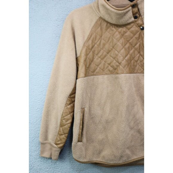 Abercrombie & Fitch Asymmetrical Snap-Up Fleece Sweatshirt-Size Medium - Picture 3 of 15